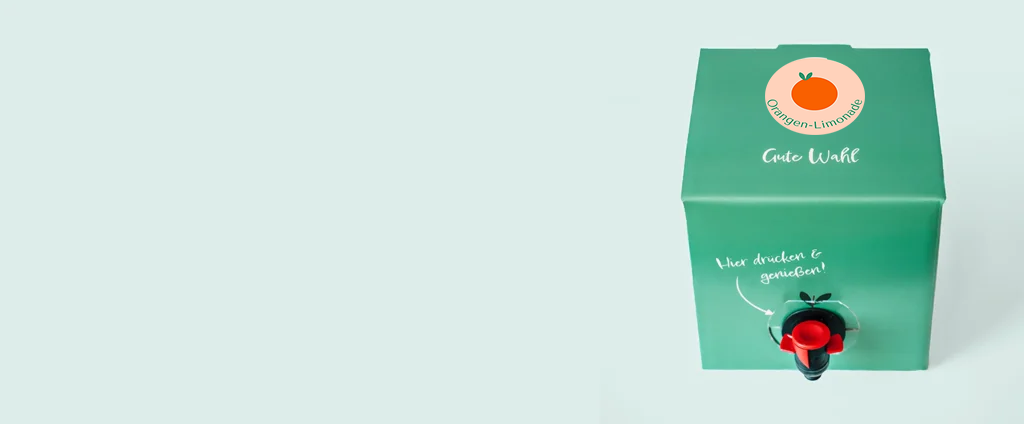 MySyrupbox Orange 2 l Box auf hellem Hintergrund